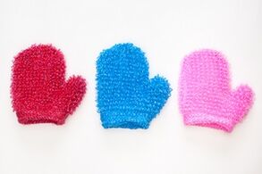 Massage gloves for breast enlargement