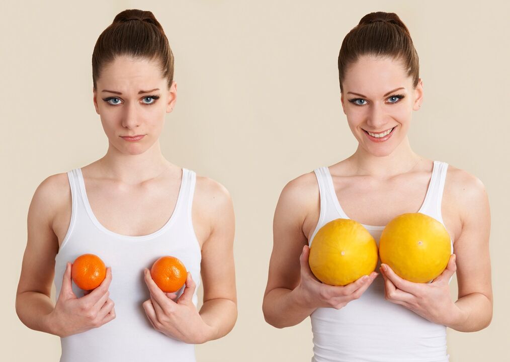 Small and great breast size